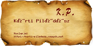 Kürti Piládész névjegykártya